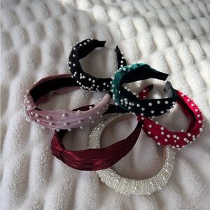Set of Pearl Embellished Headbands